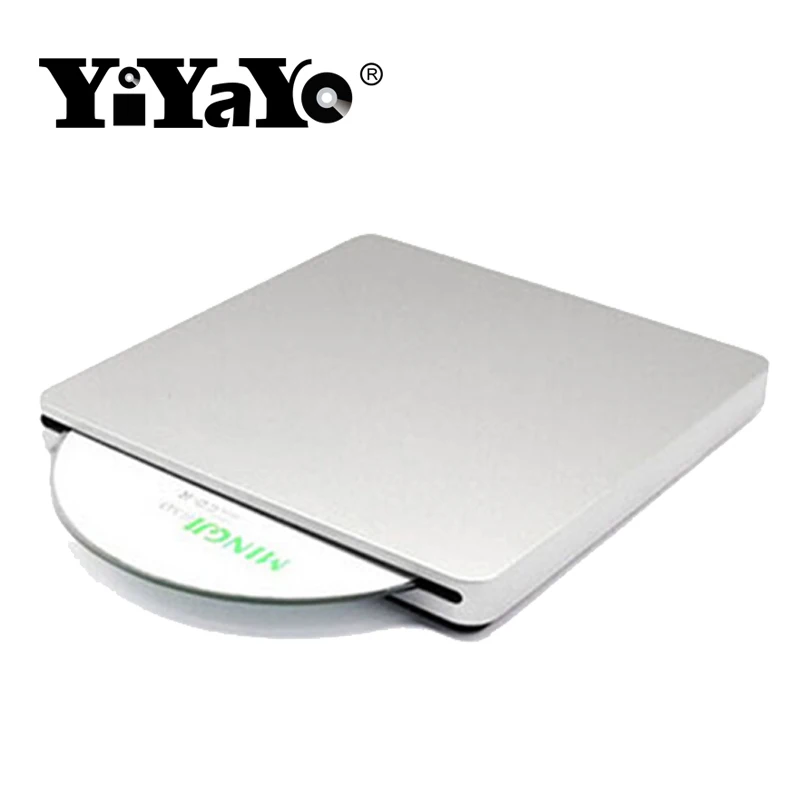 YiYaYo USB2.0 Внешний Оптический привод CD/DVD RW слот в горелке 8X DVD ROM тонкий портативный