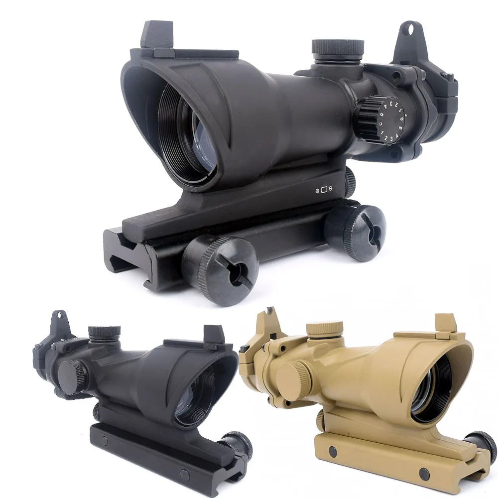 Тактический Прицел ACOG 1X32 оптический прицел с красной точкой охотничий Рельсом 20