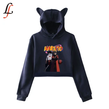 

Naruto 2019 Cat Ear Cap Sexy Hoodies Fashion Trend Cat Crop Top Women Hoodies Sweatshirt Harajuku Sexy Hot Kpop Clothes Selling
