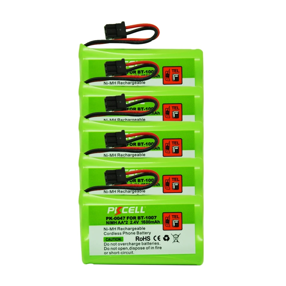 5pcs Cordless Home Phone NIMH Rechargeable Battery For Uniden BT 1007