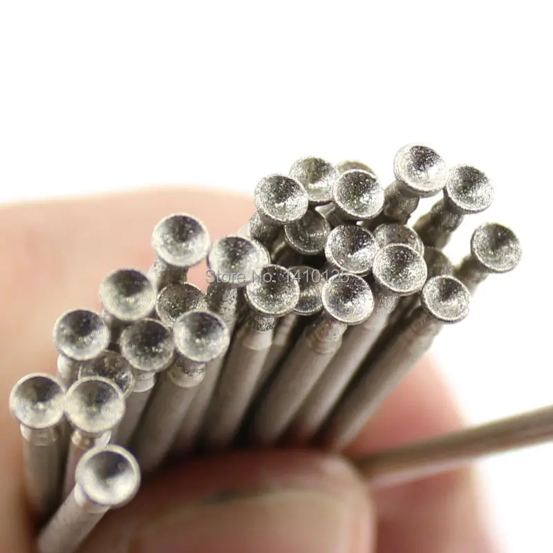 ILOVETOOL 3mm Super-Thin T Diamond Grinding Head Rotary Bits Burrs Mounted Point for Dremel Carving Tools Pack of 10 Pcs