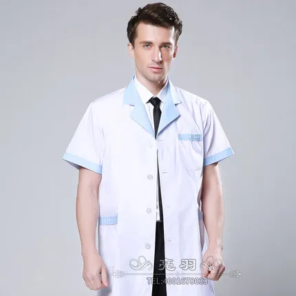 Одежда для докторов Летнее белое пальто с короткими рукавами лабораторное пальто медсестры, стоматологическая аптека салон красоты для мужчин и женщин комбинезоны - Цвет: 7