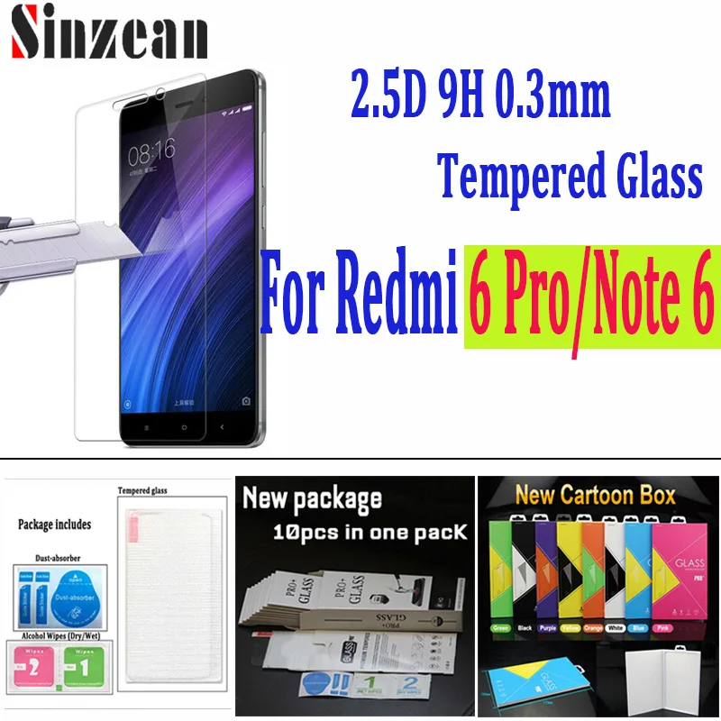 Sinzean для Xiaomi Redmi 6 Pro закаленное стекло Note защитная пленка экрана в розничной