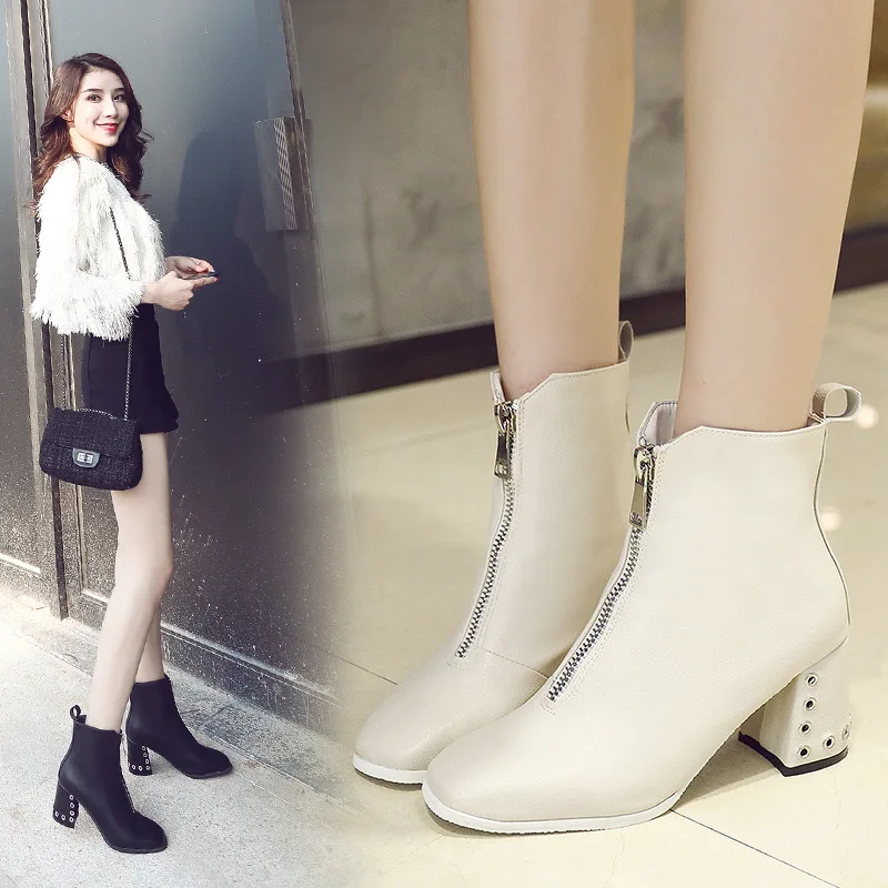

soft leather boots female fashion shoes sexy lady womens boots zip thin heels shoes woman ankle boots party