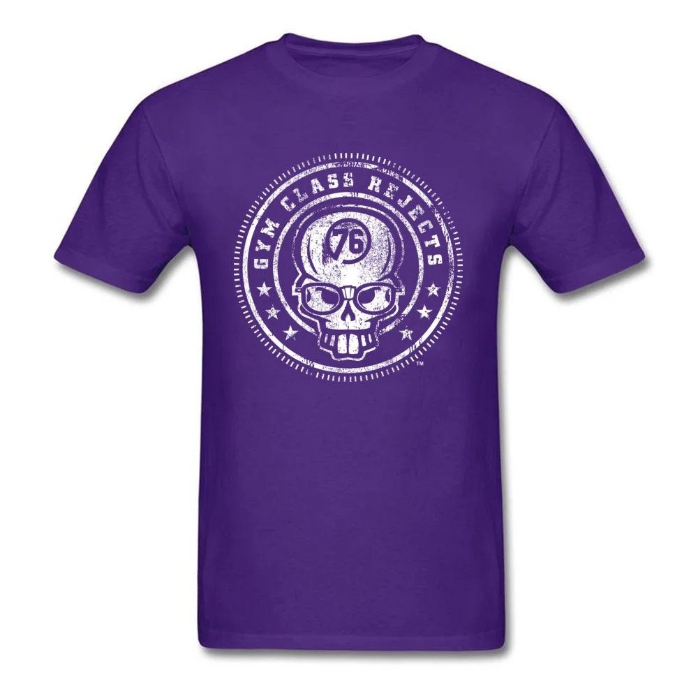 Tees GYM CLASS REJECTS Summer Autumn Cute Funny Short Sleeve Cotton Fabric O Neck Men's Tshirts Funny Tops Tees GYM CLASS REJECTS purple