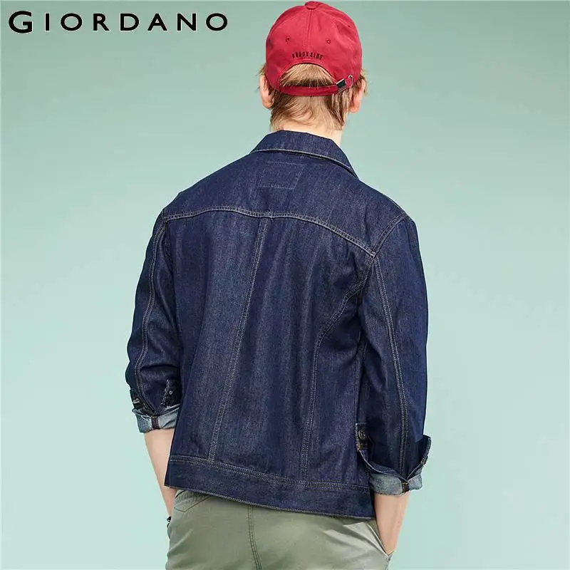 Giordano Men Denim Jacket Men Washed 