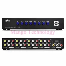 8 ports verbund 3 rca audio video av umschalter box Selector 8 In 1 8×1 für HDTV LCD Projektor DVD