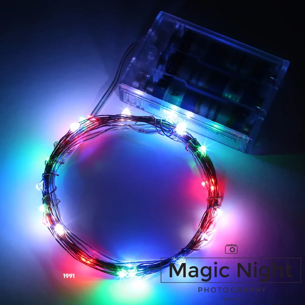 Magicnight 10ft 30 Multi Color Mini Micro LED Starry Lights Submersible Fairy Lights Copper LED