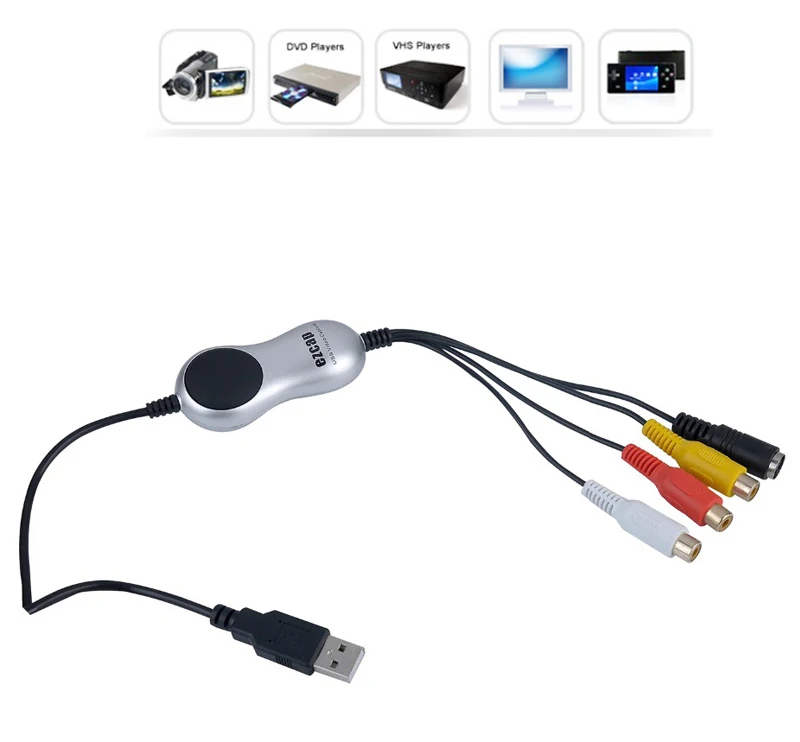 Ezcap USB 2,0 Video Capture HD Video Converter Регистраторы аналоговый преобразователь аудио-видео в цифровой формат для Windows 7 8 10 Win10