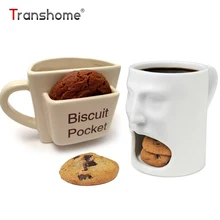 Transhome Kreative Kaffeetasse Mit Keks-tasche Becher Keramik Frühstück Milch Nachmittag Tee Tassen Für Home Office Drink Tassen