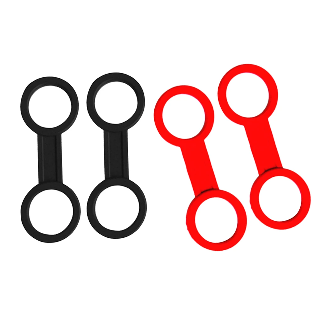 Pack of 4pcs Universal Scuba Diving Dual Ring Silicone Snorkel Keeper Quick Release Holder 