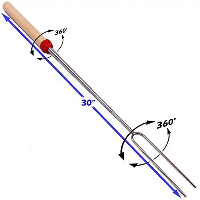 Барбекю телескопической вилки обжига палочки для дома и путешествий на открытом воздухе барбекю 1 шт х 81 см/32 дюйма, 8 штук х 10 шт х