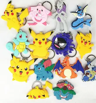

New 30 pcs Mixed Anime PVC Key Ring Cartoon Keychains Bag Pendant For Best Gift T-32