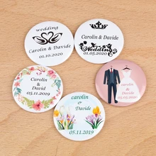 30 шт пользовательских свадебное имя, Дата День Святого Валентина зеркало для макияжа diy Baby Shower Свадебный Праздничный сувенир подарок для гостя сувенир