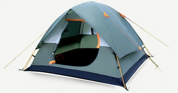 Популярный алюминиевый столб Двухслойный 3-4 человек Водонепроницаемый Рипстоп купол палатка, CZX-039B Рипстоп купол палатка, палатка для кемпинга