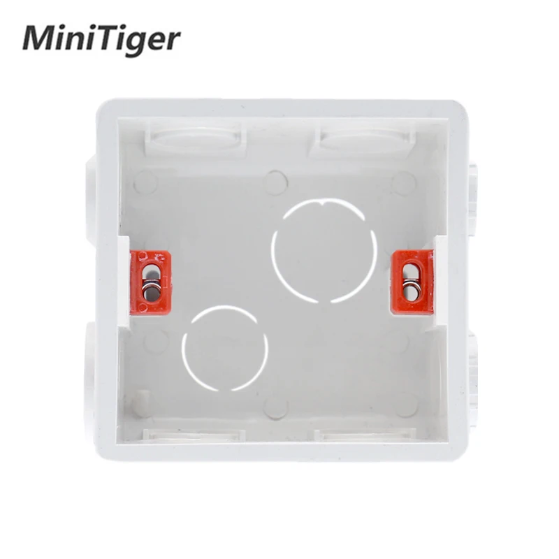 Minitiger распределительная коробка для монтажа в стену 86 внутренний кассета белый задняя коробка для 86 мм* 86 мм стандартный настенный сенсорный переключатель и розетка с USB