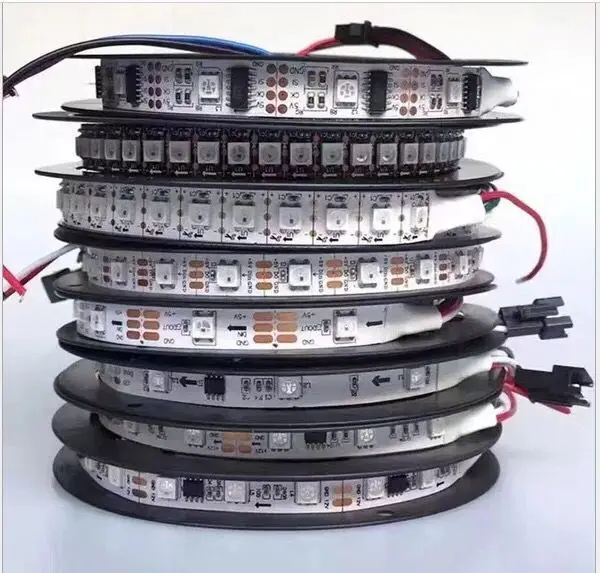 1 м/5 м 12 В светодиодный пиксель WS2811 программируемый адресуемый 30/60 светодиодный s/m внешний 1 IC 2811 контроль 3 светодиодный s 5050 RGB светодиодный скотч