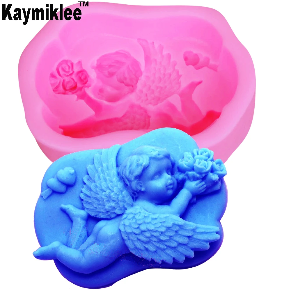 Kaymiklee S108 Angel Baby Silicone Mold Fondant Molds Cake Decorating