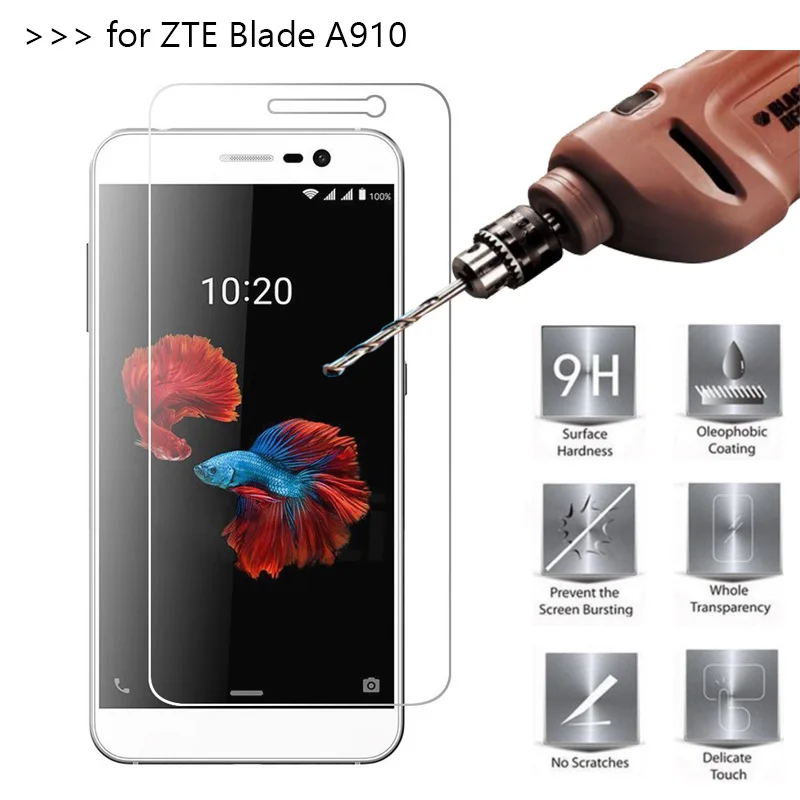 

9H 2.5D 0.26mm Tempered Glass Protector For ZTE Blade A910 Screen Toughened Protective Film Cover For ZTE Blade A910