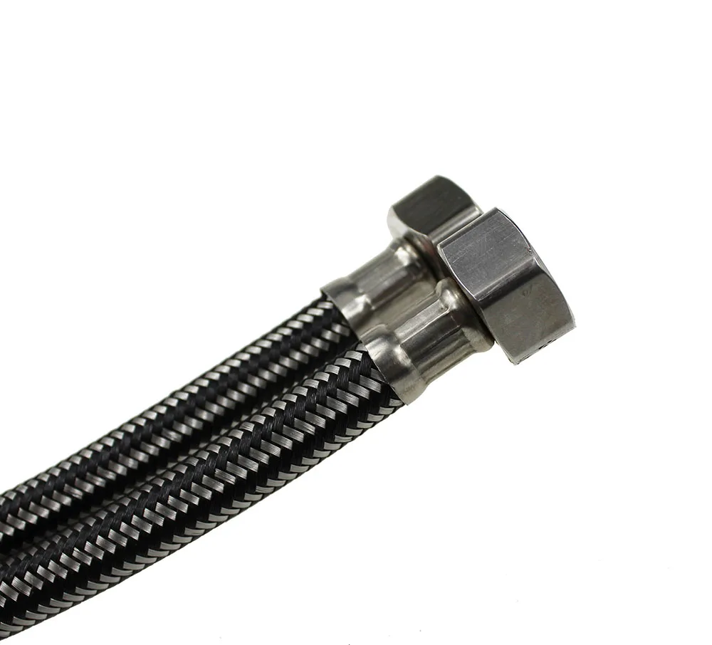 2pcs G1/2 600mm Stainless Steel Flexible cold/hot mixer Faucet Water supply 4'' pipe Hoses 60cm