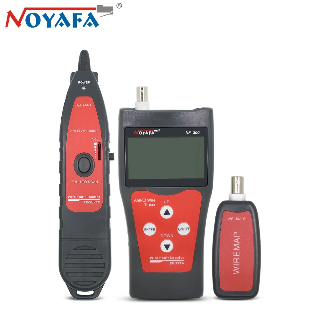 

Noyafa NF-300 Cable Tester RJ45 RJ11 BNC USB Telephone Network Lan Wire Tracker Line Tracer Anti-Interference Tone Finder Kit