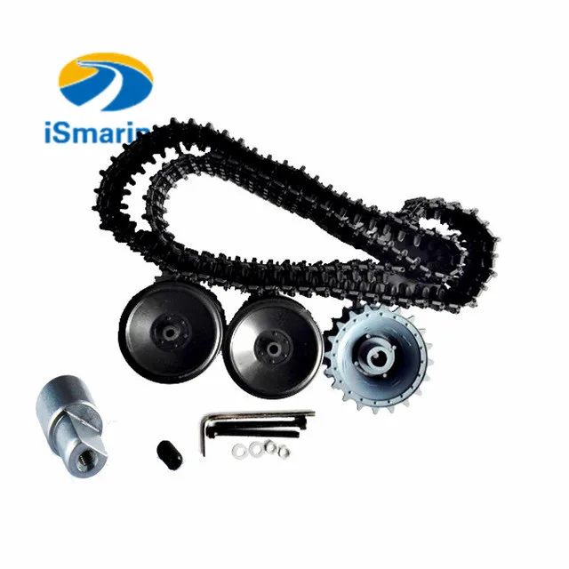 

Official iSmaring One set Accessory for Robot Tank Chassis Including Plastic Track+ Driving Wheel+ Bearing Wheel+ Coupling