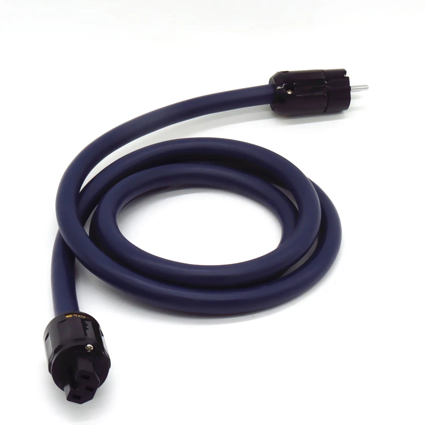 3 x 4N square Japan FURUKAWA HIFI Crystalline Copper Audio Cable DAC Power Amplifier 3 plug contacts Power Cord