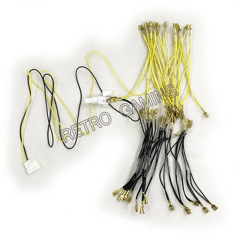 

18/32 Terminal Arcade Push Button Led Light Cable Wire Harness To PC Power Supply 5V/12V bulb series signal wire