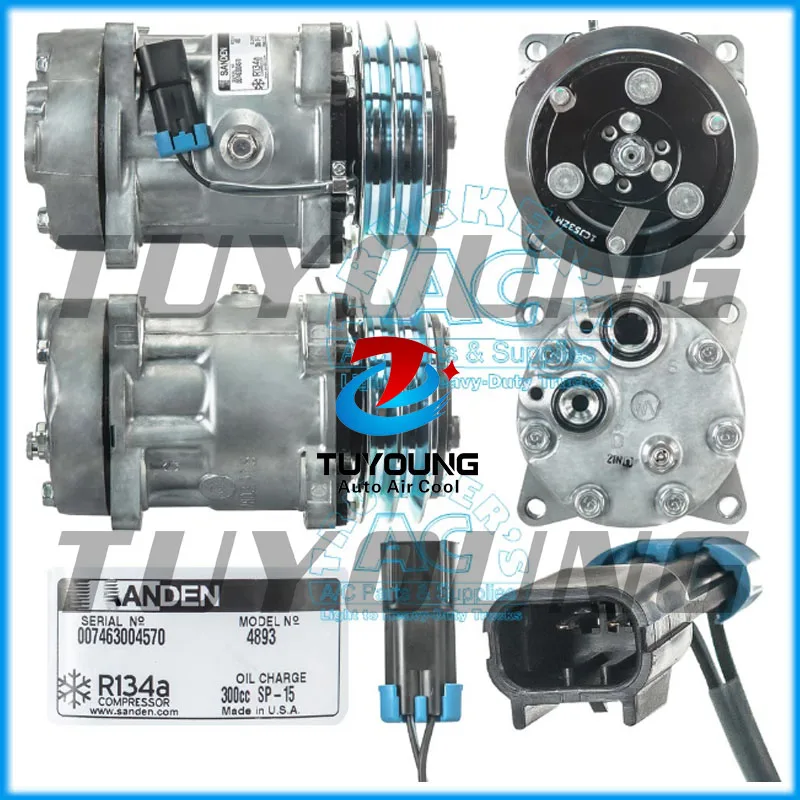 

SANDEN 4717 8082270 auto ac compressor for SANDEN 4717 Volvo 2270 132mm 2pk