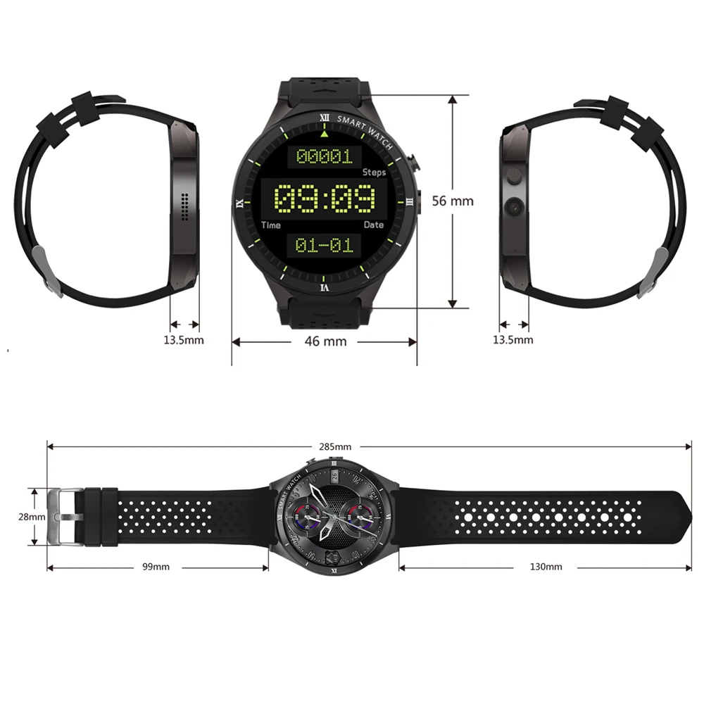 Kaimorui Smart Watch KW88 Pro Android 7.0 Bluetooth Smartwatch MTK6580 3G with SIM Card GPS WiFi 1GB+16GB Android Watch Smart Kaimorui Smart Watch KW88 Pro Android 7.0 Bluetooth Smartwatch MTK6580 3G with SIM Card GPS WiFi 1GB+16GB Android Watch Smart