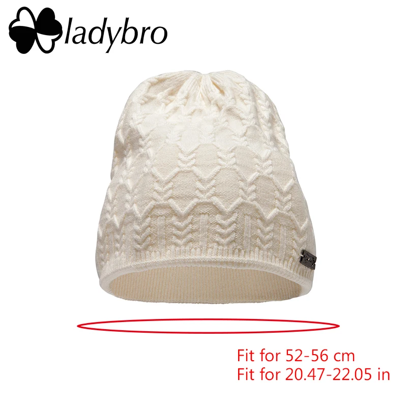 Женская вязаная шапка Ladybro теплая зимняя бини Дамская Шапка 52 56 см|knitted hat|knitted hats for