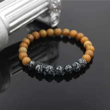 FAITHEASY натуральный снег дерево зерна бусины ручной струны лаконичный Джокер бисера браслеты с орнаментами