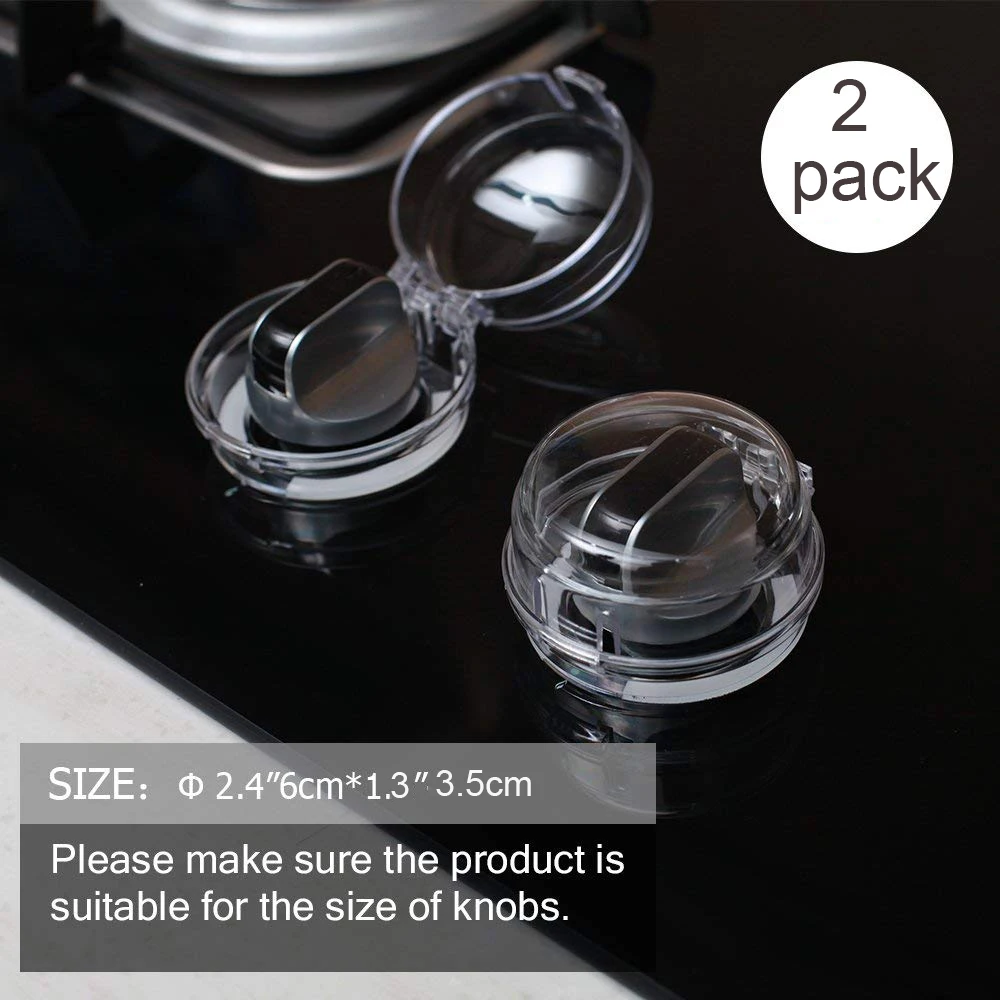 

2 Pcs Baby Kids Safety Oven Stove Gas Range Control Switch Knob Cover Protection Baby Safety Lock Natural Gas Switch Covers