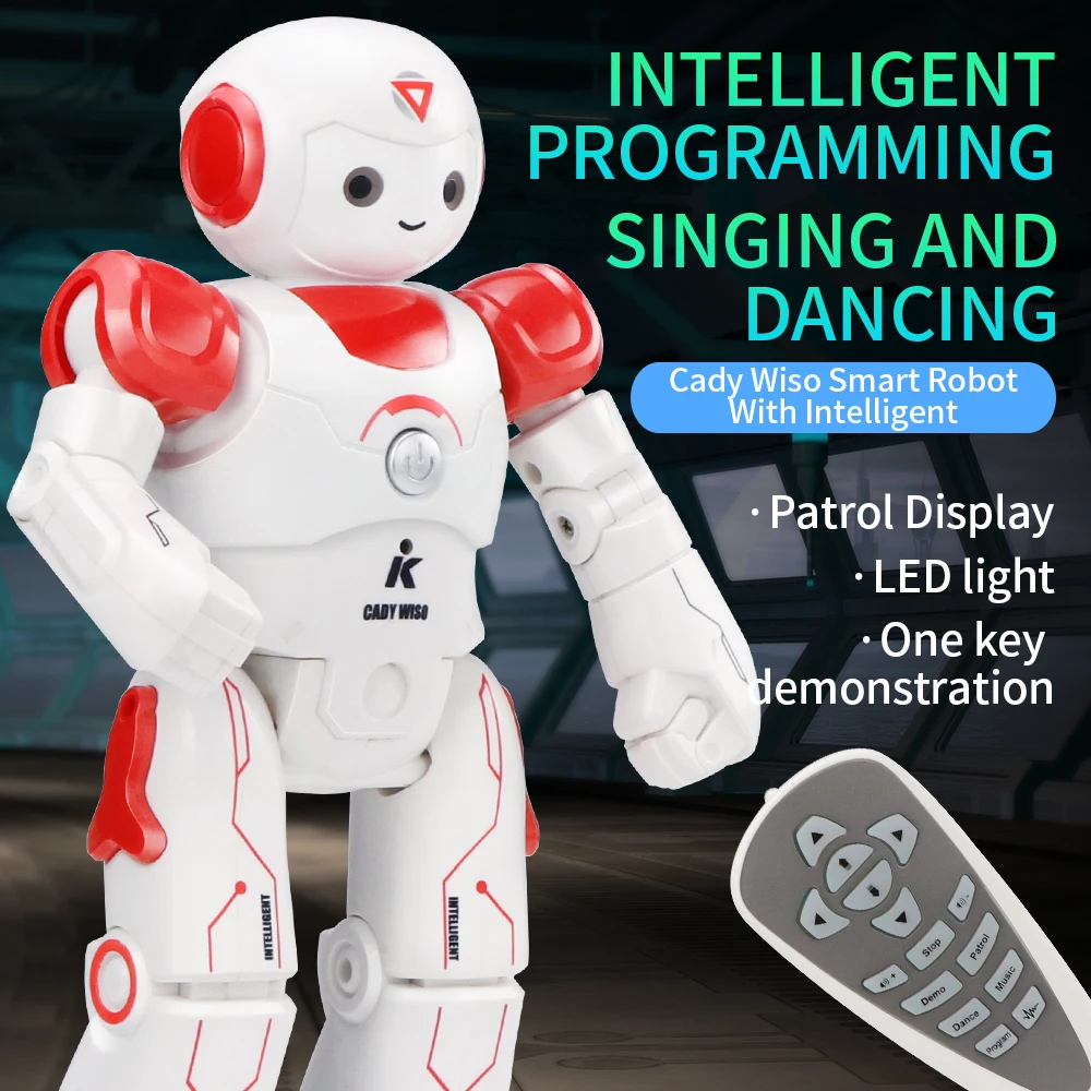 Игрушка робот JJRC R12 программируемая ходьба музыка освещение для танцев обучающий