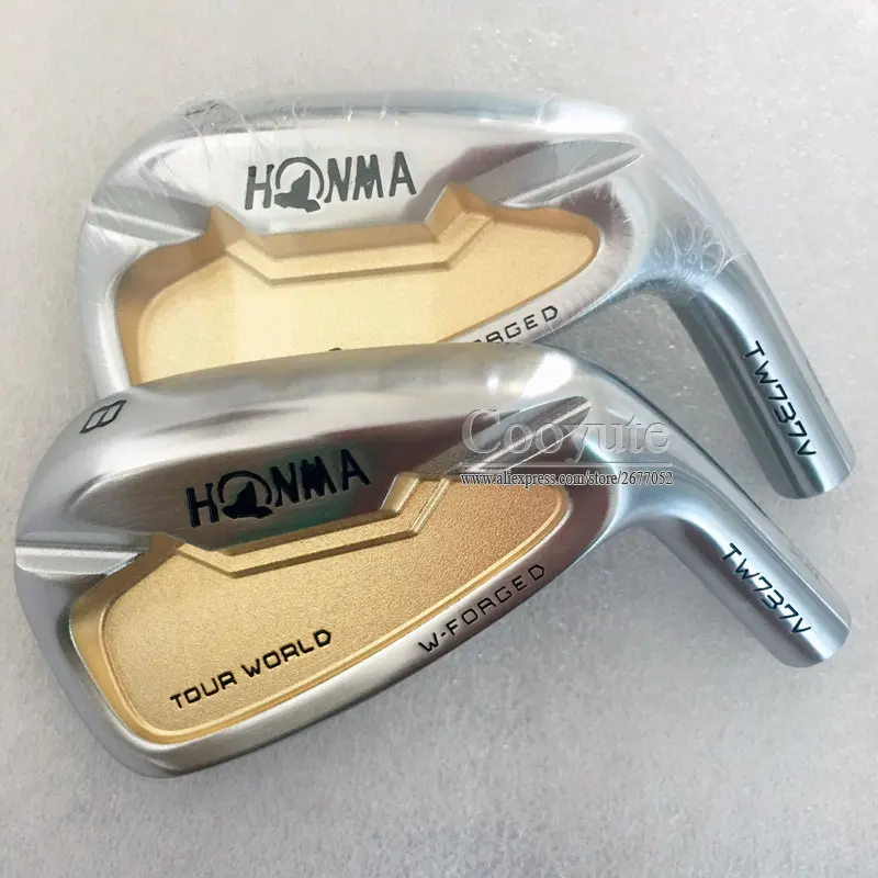 Новые cooyute мужские HONMA Golf heads набор TW737V утюги для гольфа Золотой Набор для игры в гольф 4-10 TW737V Клубные головки без вала