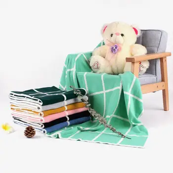 2019 Baby Blanket Knitted Newborn Swaddle Wrap Blankets Plaid Toddler Infant Bedding Quilt For Bed Sofa Basket Stroller Blankets baby blankets newborn flannel swaddle wrap blanket super soft toddler infant bedding quilt for bed sofa basket stroller blankets