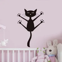 Fashion Wall Stickers Cat Art Stickers Living Room Decor TV Wall Decor Child Bedroom Vinyl Home decoration