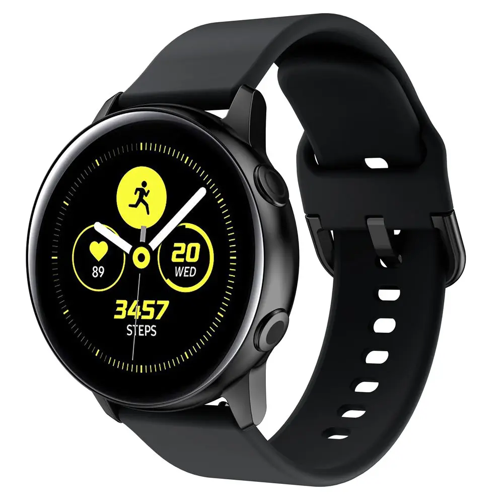 Силиконовый ремешок 20 мм для оригинальных часов samsung Galaxy Watch Active Band Galaxy 42 мм gear S2 спортивные умные Браслеты Ремешок для часов горячая распродажа