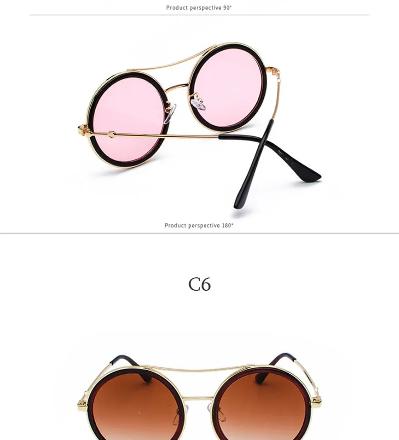 RBRARE, сплав, круглые солнцезащитные очки для женщин, роскошный бренд, модные очки, большая оправа, оттенки, солнцезащитные очки, Ретро стиль, градиентные солнцезащитные очки для мужчин