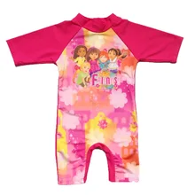 «Даша-путешественница» Косплэй УФ-защита Купальный костюм(UPF50+) Гидромайки с персонажами из мультфильмов для мальчиков Одна деталь купальный костюм для девочек, костюм для От 3 до 9 лет