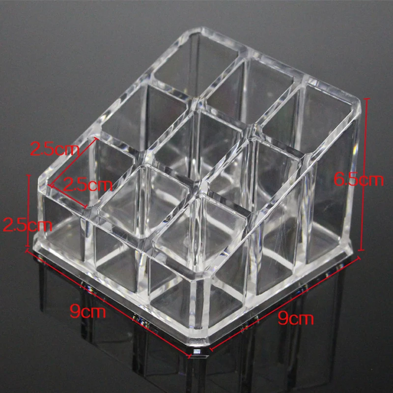 9 Grid Clear Plastic Makeup Organzier Storage Box Lipstick Organizer Case Holder Display Stand Cosmetic Box Makeup Organizer 9 Grid Clear Plastic Makeup Organzier Storage Box Lipstick Organizer Case Holder Display Stand Cosmetic Box Makeup Organizer