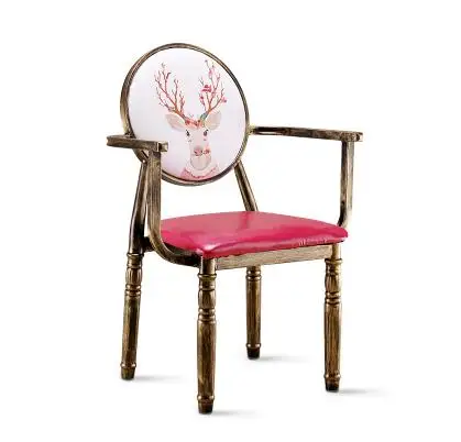 Ретро стул барный современный простой железный арт Американский барный стул вращающийся Лифт стул Европейский барный стул семьи сзади - Цвет: 20