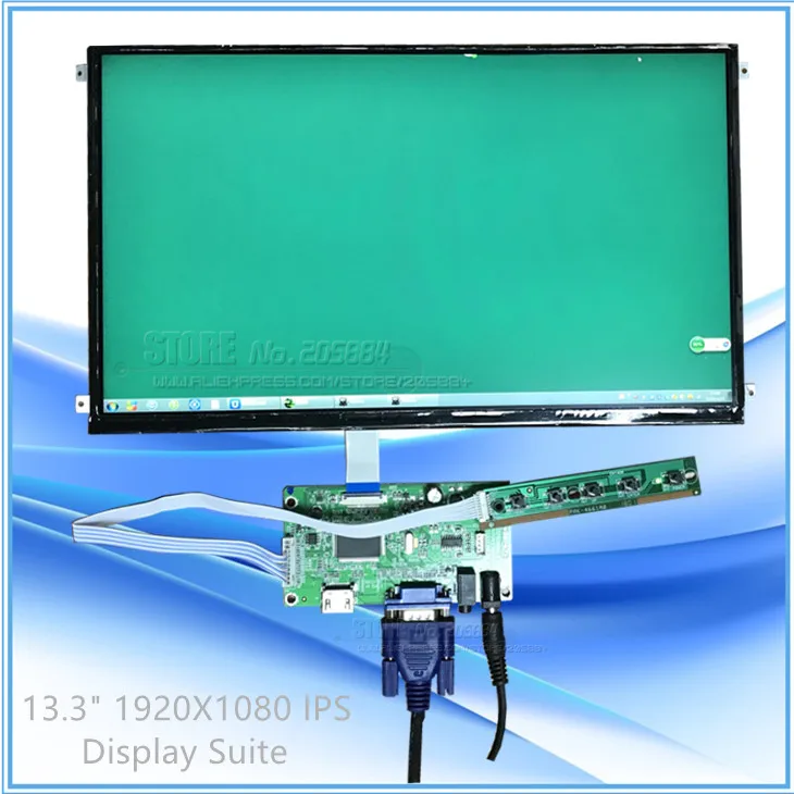 

Laptop screen +EDP controller board Driver Kit VGA/HDMI Connector Onboard