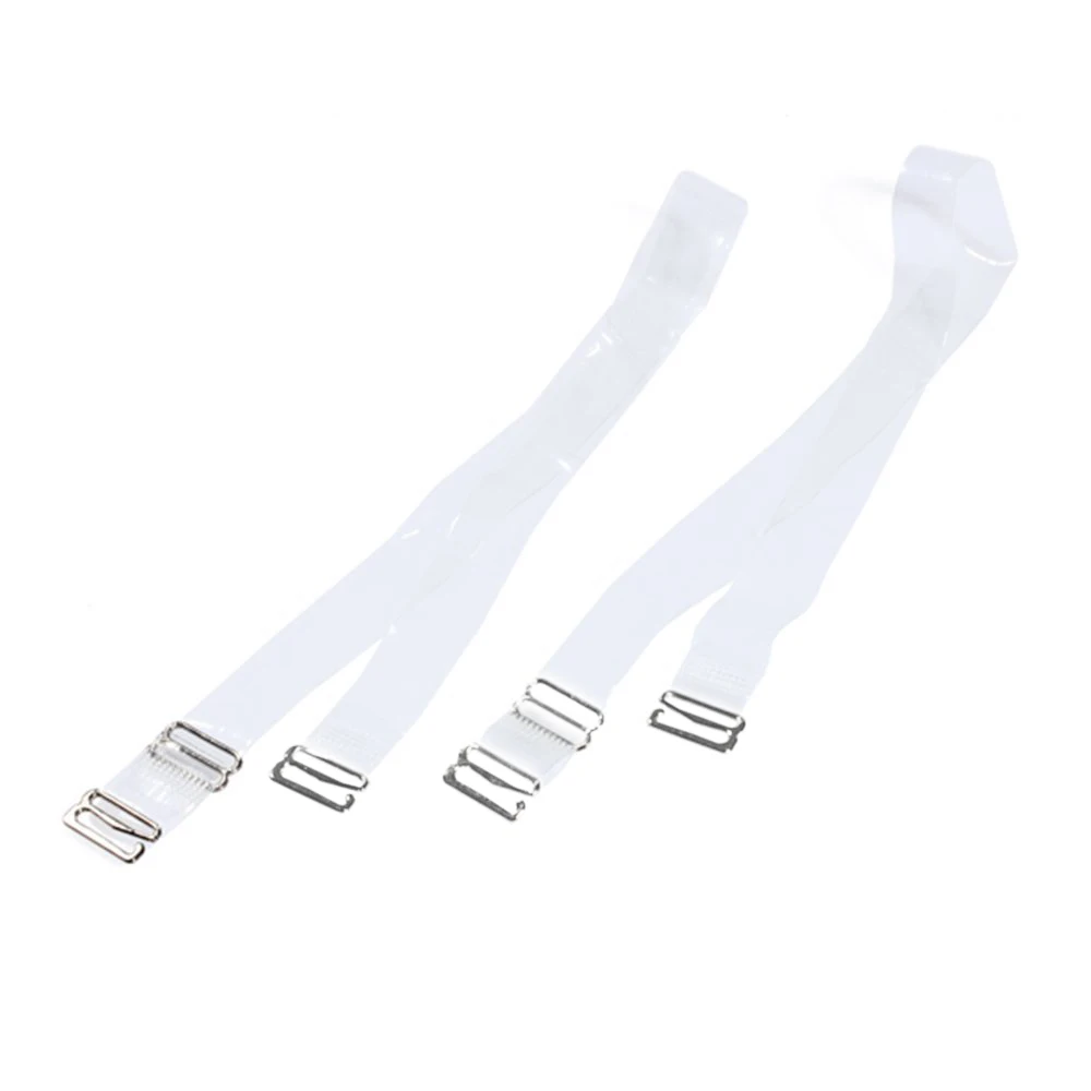 1 Pair Adjustable Invisible Transparent Clear Bra Straps 1.5cmin