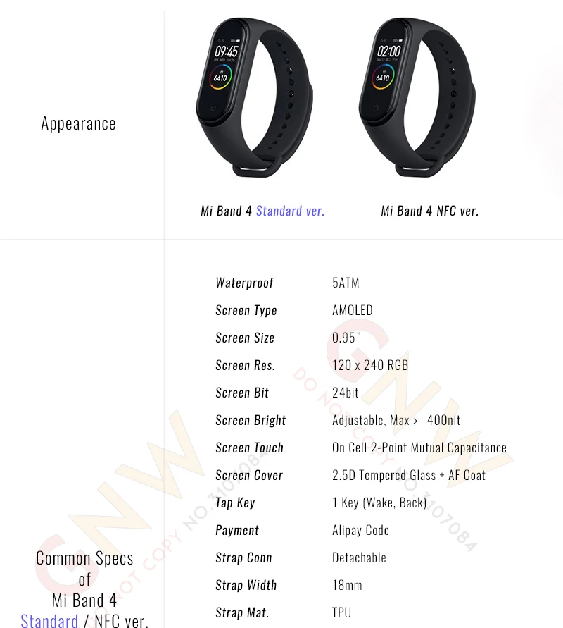 Xiaomi Mi Band 4 Smart Band 4 [стандарт/NFC/Мстители] Браслет фитнес-браслет управление музыкой AMOLED сенсорный экран