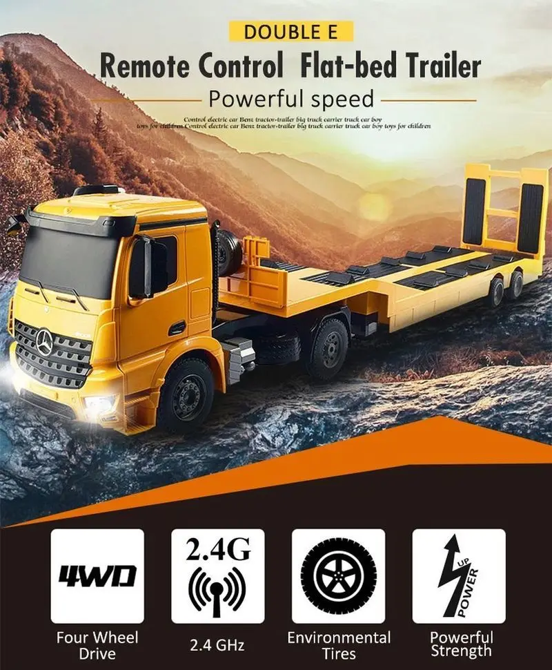 RC Tow Truck Remote Control Trailer for Children 90CM Big RC Tow Truck Remote Control Trailer 4WD RC Truck Toys