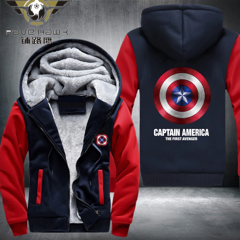 

Dropshiping Hot New The Avengers Iron Man Hulk Captain America Hoodie Logo Winter JiaRong Fleece Mens Sweatshirts Free Shipping