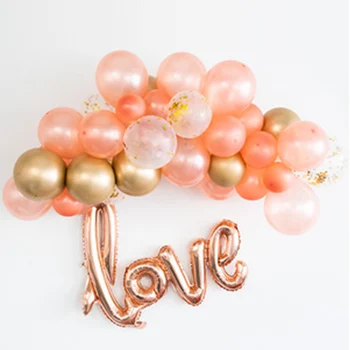 

1.5M Rose Gold LOVE Balloons chain Arch Kit Wedding Anniversary Decorations Party Balloons Anniversary Baloons Hen Party