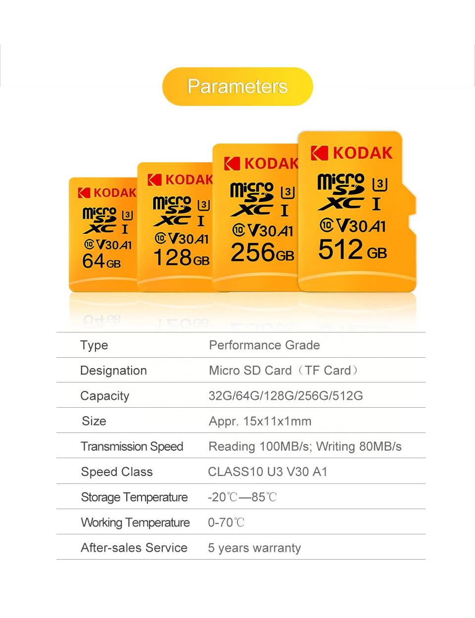 Kodak микро сд microsdxc 16ГБ 32ГБ 64ГБ 128ГБ сд карта U3 флеш TF карта памяти флешка на камера смартфон микро планшет видеорегистратор автомобильный карта памяти для телефона скидки распродажа горящие товары