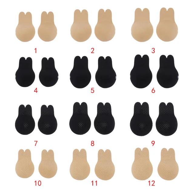 Women's Reusable Rabbit Silicone Nipple Covers Bra Breast Lifting Push Up Sexy Nipple Cover Stickers